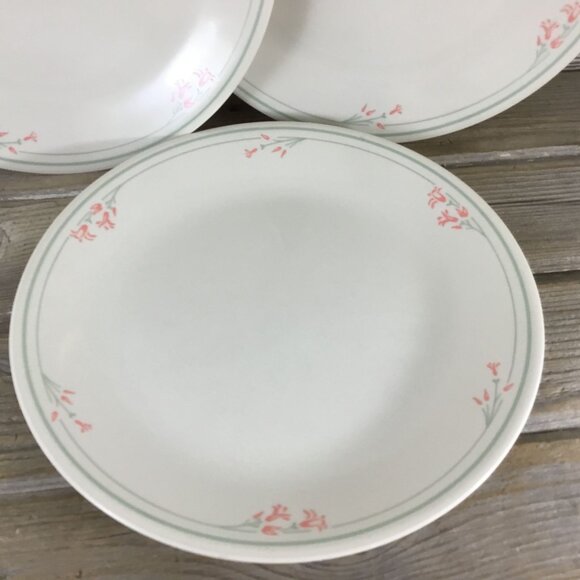 Corelle Summer Blossom Beige 10 1/4" Dinner Plates Set Of 3 - Picture 2 of 7